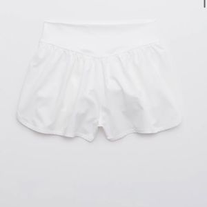 Women’s White High Waisted Workout Shorts